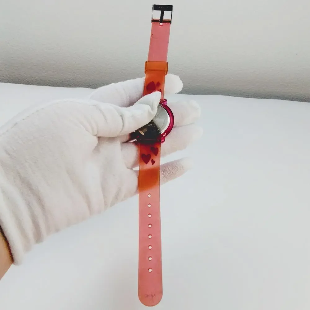 Disney Minnie Mouse Red Plastic Watch with Hearts